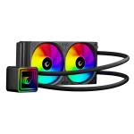 Rampage CPU Water Cooler - INFINITE V240 (Mágneses kijelző, 36,9dB max., 98,54 m3/h; 2x12cm, A-RGB LED, fekete) - Image 2