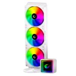 Rampage CPU Water Cooler - INFINITE V360 (36,9dB max., 98,54 m3/h; 3x12cm, A-RGB LED, fehér) - Image 5
