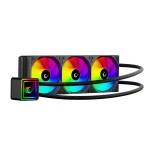 Rampage CPU Water Cooler - INFINITE V360 (Mágneses kijelző, 36,9dB max., 98,54 m3/h; 3x12cm, A-RGB LED, fekete) - Image 2