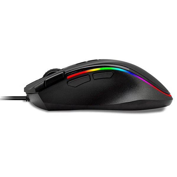 Rampage Egér Gamer - SMX-G72 GREEDY RGB (4800DPI, 8 gomb, makro, RGB LED, 1,7M kábel, fekete) - Image 2