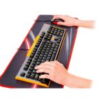 Rampage Egérpad - 300272 (300x700x3mm; fekete-vörös, vörös szegés) - Image 2