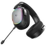 Rampage Fejhallgató - RETSU (1000mAh, Bluetooth+kábel+2,4Ghz, mikrofon, hangerőszabályzó, nagy-párnás, RGB, fekete) - Image 2