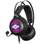 Rampage Fejhallgató - RM-K29 THUNDER (mikrofon, 3,5 mm Jack, hangerőszabályzó, nagy-párnás, fekete, RGB LED) - Image 2