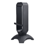 Rampage Fejhallgató állvány - RM-H66 GUARD (fekete, műanyag, USB HUB, Egérkábel tartó, RGB) - Image 4