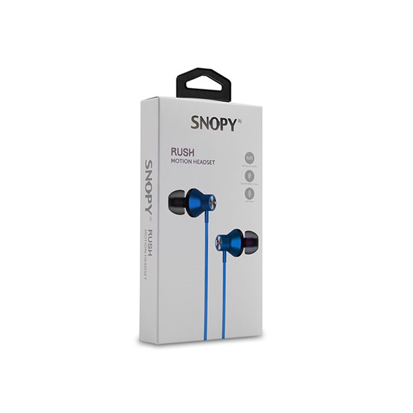 Snopy Fülhallgató - SN-J19 Blue (mikrofon, 3.5mm TRRS jack, 1.2m kábel, kék) - Image 2