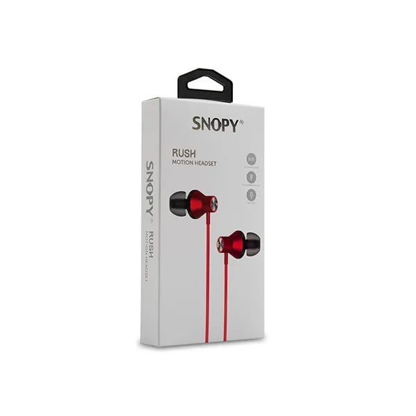 Snopy Fülhallgató - SN-J19 Red (mikrofon, 3.5mm TRRS jack, 1.2m kábel, piros) - Image 2