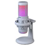 Rampage Mikrofon - BEMOL (USB, PC/MAC/Android, zajelnyomó, állvány, fehér, 2m kábel, RGB) - Image 4