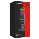 Rampage Mikrofon - BEMOL (USB, PC/MAC/Android, zajelnyomó, állvány, fekete, 2m kábel, RGB) - Image 8