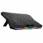 Rampage Notebook Hűtőpad 17,3"-ig - AD-RC8 SHOWY (fém rács; RGB, 1x18cm, USB port, állítható döntési magasság)