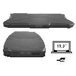 Rampage Notebook Hűtőpad 17,3"-ig - AD-RC8 SHOWY (fém rács; RGB, 1x18cm, USB port, állítható döntési magasság) - Image 3