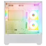 Rampage Számítógépház - CALIBRE (fehér; üveg; mATX; alsó táp; 3x120mm RGB, 1xUSB3.0 + 2xUSB2.0) - Image 4