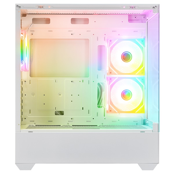 Rampage Számítógépház - CALIBRE (fehér; üveg; mATX; alsó táp; 3x120mm RGB, 1xUSB3.0 + 2xUSB2.0) - Image 4
