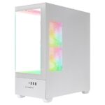Rampage Számítógépház - CALIBRE (fehér; üveg; mATX; alsó táp; 3x120mm RGB, 1xUSB3.0 + 2xUSB2.0) - Image 5