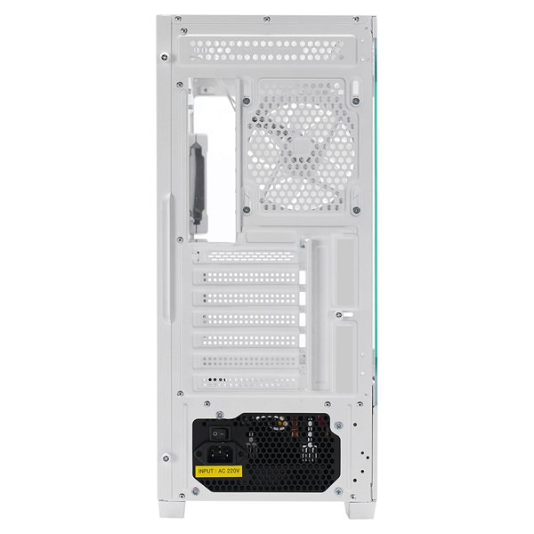 Rampage Számítógépház - CALIBRE (fehér; üveg; mATX; alsó táp; 3x120mm RGB, 1xUSB3.0 + 2xUSB2.0) - Image 7