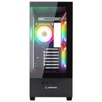 Rampage Számítógépház - CALIBRE (fekete; üveg; mATX; alsó táp; 3x120mm RGB, 1xUSB3.0 + 2xUSB2.0) - Image 2