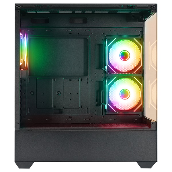 Rampage Számítógépház - CALIBRE (fekete; üveg; mATX; alsó táp; 3x120mm RGB, 1xUSB3.0 + 2xUSB2.0) - Image 4