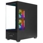 Rampage Számítógépház - CALIBRE (fekete; üveg; mATX; alsó táp; 3x120mm RGB, 1xUSB3.0 + 2xUSB2.0) - Image 5