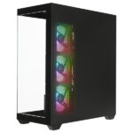 Rampage Számítógépház - HYDRA V4 (fekete; üveg; ATX; alsó táp; 4x120mm RGB, 1xUSB3.0 + 2xUSB2.0) - Image 6