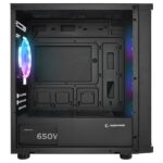 Rampage Számítógépház - VEGA V2 (fekete; üveg; ATX; alsó táp; 4x120mm RGB, 1xUSB3.0 + 2xUSB2.0) - Image 5
