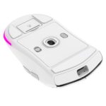 Rampage Vezeték Nélküli Egér - PROTE M5 (Pixart PAW3311, Huano 80M, 24000 DPI, 400mAh, 6 gomb, RGB, Type-C, fehér) - Image 6