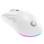 Rampage Vezeték Nélküli Egér - PROTE M5 PRO (Pixart PAW3395, Huano 80M, 26000 DPI, 500mAh, 6 gomb, RGB, Type-C, fehér) - Image 3