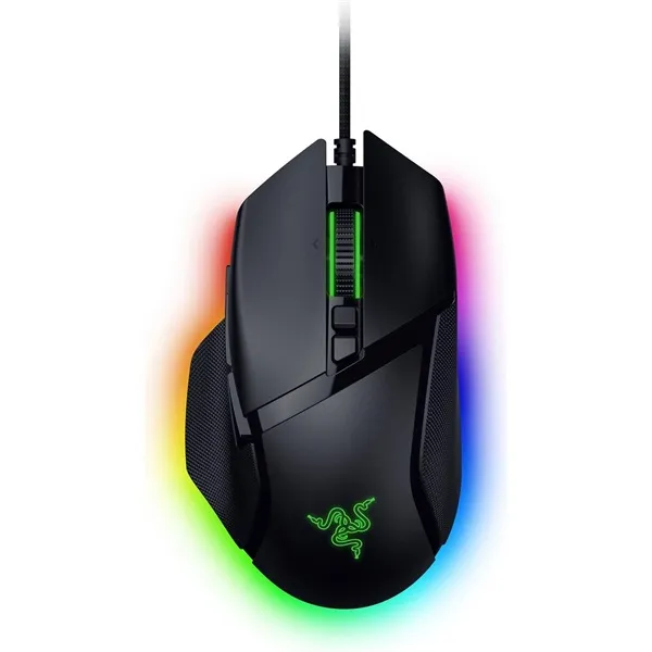 Razer Egér - Basilisk V3 35K (Optikai, 35000DPI, 11 gomb, harisnyázott kábel, fekete)