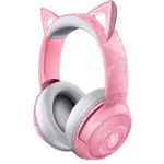 Razer Fejhallgató - Kraken Kitty V2 Pro (USB, mikrofon, hangerőszabályzó, 2m kábel, rózsaszín)