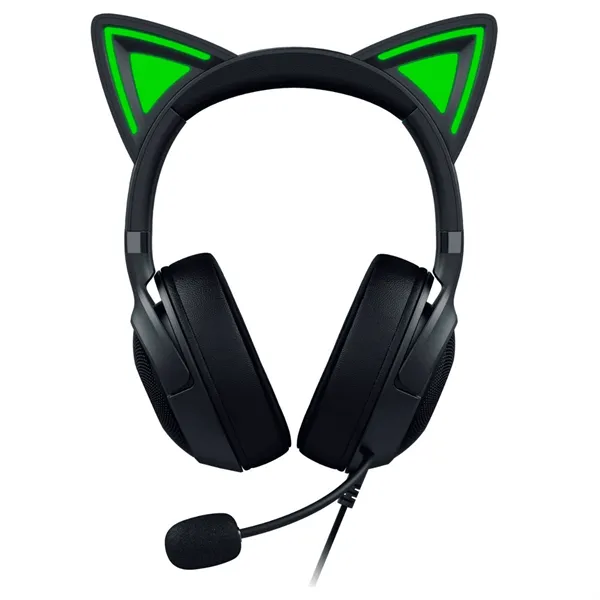 Razer Fejhallgató - Kraken Kitty V2 (USB, mikrofon, hangerőszabályzó, 2m kábel, fekete) - Image 2