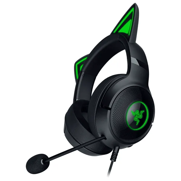 Razer Fejhallgató - Kraken Kitty V2 (USB, mikrofon, hangerőszabályzó, 2m kábel, fekete) - Image 1