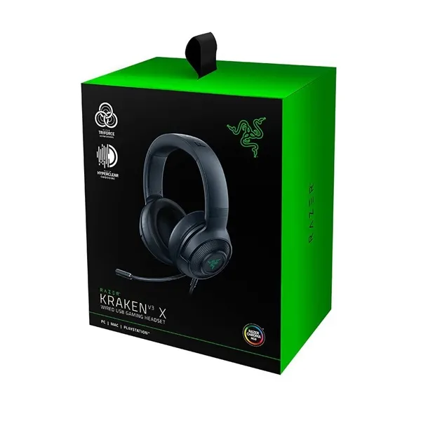 Razer Fejhallgató - Kraken V3 X (USB, mikrofon, hangerőszabályzó, 1,8m kábel, fekete) - Image 5