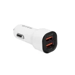 S-Link Autós töltő - SL-EC30M (2db USB, 5V/2.4A/3,4A, 17W, Micro usb, 100cm adat+töltőkábel, fehér) - Image 2