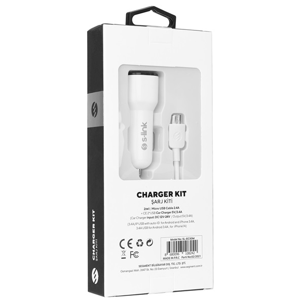 S-Link_Autos_tolto_-_SL-EC30M_2db_USB_5V24A34A_17W_Micro_usb_100cm_adat_toltokabel_feher-i349570.jpg S-Link Autós töltő - SL-EC30M (2db USB, 5V/2.4A/3,4A, 17W, Micro usb, 100cm adat+töltőkábel, fehér) - Image 6