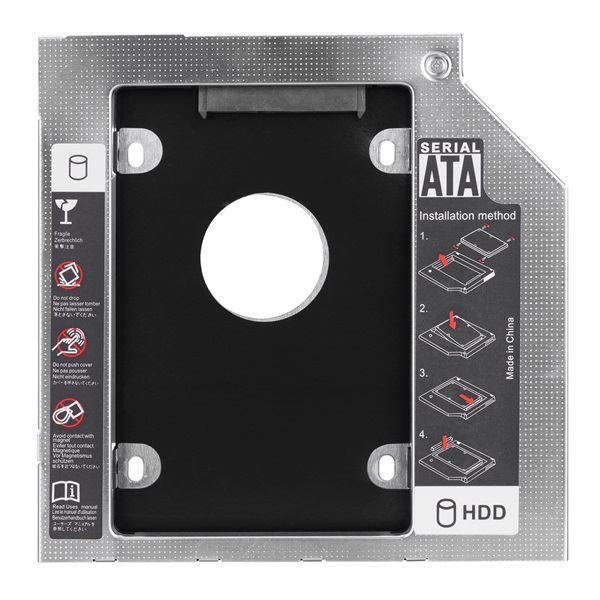 S-Link Beépítő Keret - SL-SSD9 (SATA 2.5" -> SSD/2,5" HDD, vékony kialakítású, legfeljebb 9,5 mm) - Image 2