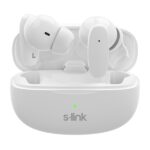 S-Link Fülhallgató Vezeték Nélküli - SL-TWS08 White (Bluetooth, ENC, Type-C, 4x HD mikrofon, 40 óra, fehér) - Image 3