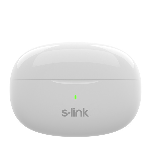 S-Link Fülhallgató Vezeték Nélküli - SL-TWS08 White (Bluetooth, ENC, Type-C, 4x HD mikrofon, 40 óra, fehér) - Image 4