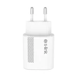 S-Link Hálózati töltő - SL-EC50 (2xUSB, 5V/2.4A, 12W, Gyorstöltés, Micro-USB 100cm adat+töltőkábel, fehér) - Image 4