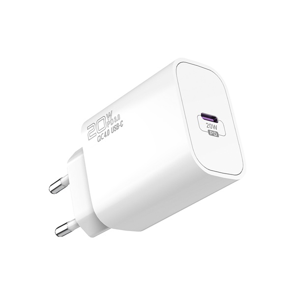 S-Link Hálózati töltő - SL-EC62PD (20W, QC4.0 Gyorstöltés,Type-C to Lightning, 100cm adat+töltőkábel, fehér) - Image 2