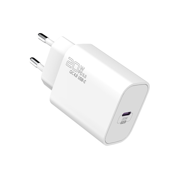 S-Link Hálózati töltő - SL-EC62PD (20W, QC4.0 Gyorstöltés,Type-C to Lightning, 100cm adat+töltőkábel, fehér) - Image 3