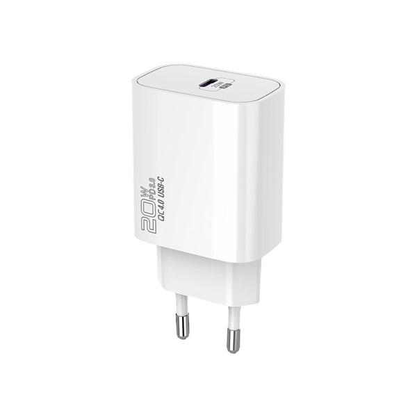 S-Link Hálózati töltő - SL-EC62PD (20W, QC4.0 Gyorstöltés,Type-C to Lightning, 100cm adat+töltőkábel, fehér) - Image 4