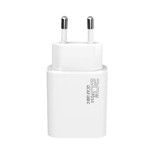 S-Link Hálózati töltő - SL-EC62PD (20W, QC4.0 Gyorstöltés,Type-C to Lightning, 100cm adat+töltőkábel, fehér) - Image 5