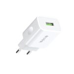 S-Link Hálózati töltő - AND-EC14B Lightning  (1db USB, 5V/1A, 5W, Lightning-USB 100cm adat+töltőkábel, fehér) - Image 2