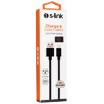 S-Link kábel - AND-KC19S (2.4A, Micro USB, 100cm adat+töltőkábel, fekete) - Image 3