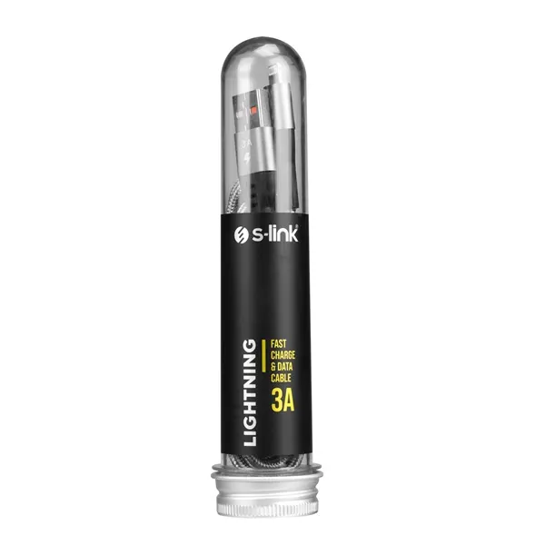 S-Link kábel - SL-STM60L (3A, 12W, Gyorstöltés, Lightning, 100cm adat+töltőkábel, fehér) - Image 2