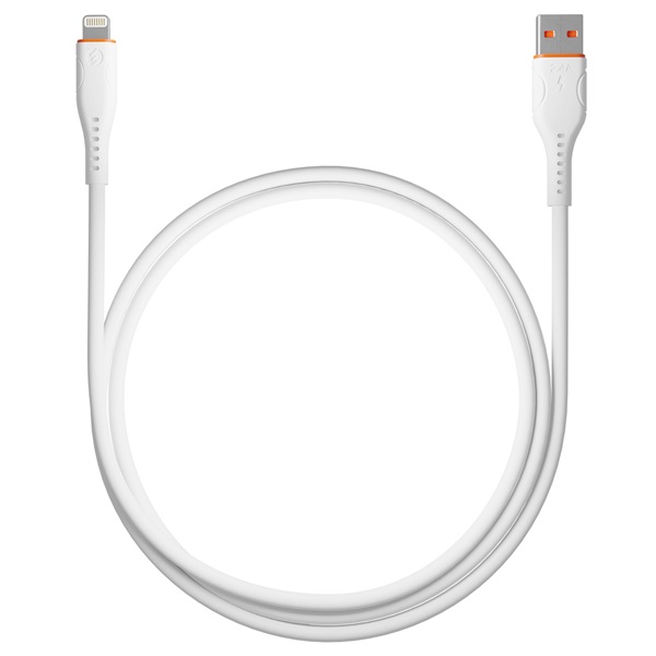 S-Link kábel - SL-X207E (2A, 12W, Gyorstöltés, Lightning, adat+töltőkábel, fehér) - Image 3