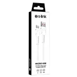 S-Link kábel - SL-X241 (2.4A, 12W, Gyorstöltés, Micro USB, 100cm adat+töltőkábel, fekete) - Image 2