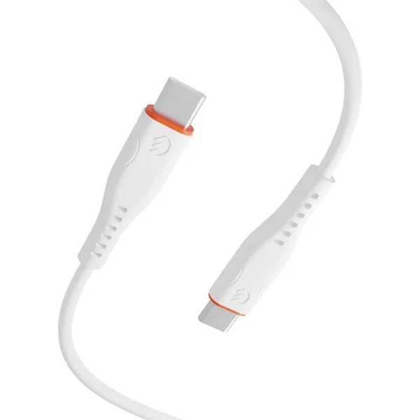 S-Link kábel - SW-C135 (3A, 60W, Gyorstöltés, Type-C to Type-C, adat+töltőkábel, 2m, fehér) - Image 2