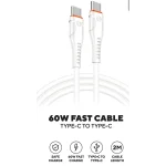 S-Link kábel - SW-C135 (3A, 60W, Gyorstöltés, Type-C to Type-C, adat+töltőkábel, 2m, fehér) - Image 6