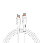 S-Link kábel - SW-C135 (3A, 60W, Gyorstöltés, Type-C to Type-C, adat+töltőkábel, 2m, fehér) - Image 5