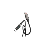 S-Link kábel - UC-066 (LED kijelző, 66W, Gyorstöltés, Type-C, 100cm adat+töltőkábel, fekete, fonott) - Image 2
