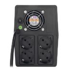 S-Link szünetmentes 1000VA - MIGHT U100 (1000VA, 12V7Ah*2, 600W, Line-Interactive, 4 schuko) - Image 3